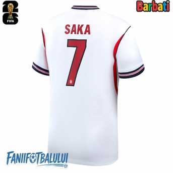 Anglia Bukayo Saka #7 Tricou Fotbal Replică Mondial 2026 Barbati Acasa